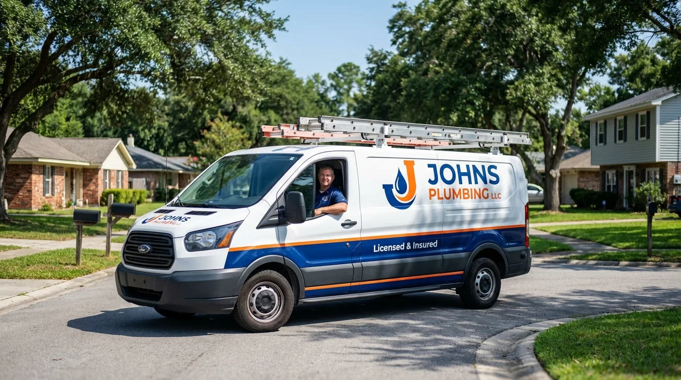 Johns Plumbing LLC service van in Vonore, TN