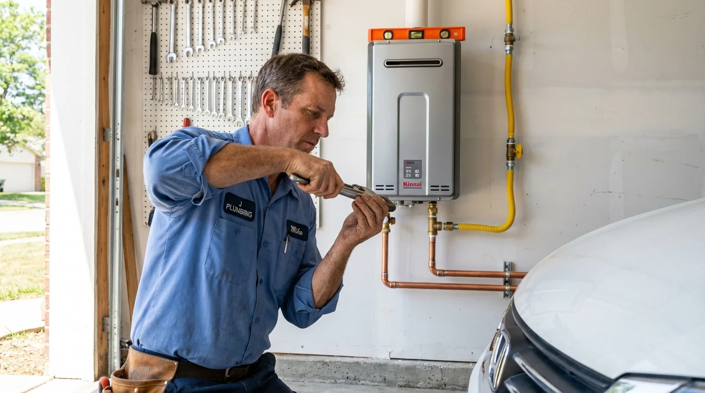 Tankless water heater installation by a Johns Plumbing LLC plumber in Vonore